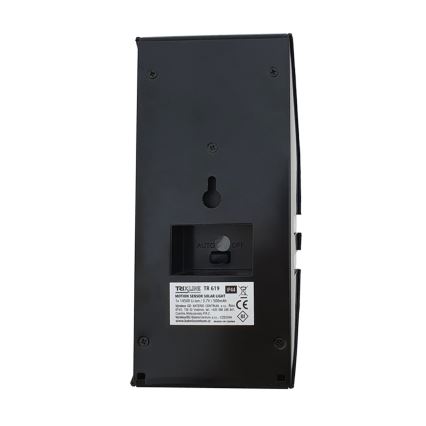 LED Ηλιακό Επιτοίχιο Φωτιστικό με Αισθητήρα LED/3,7V 500 mAh IP44 Μαύρο