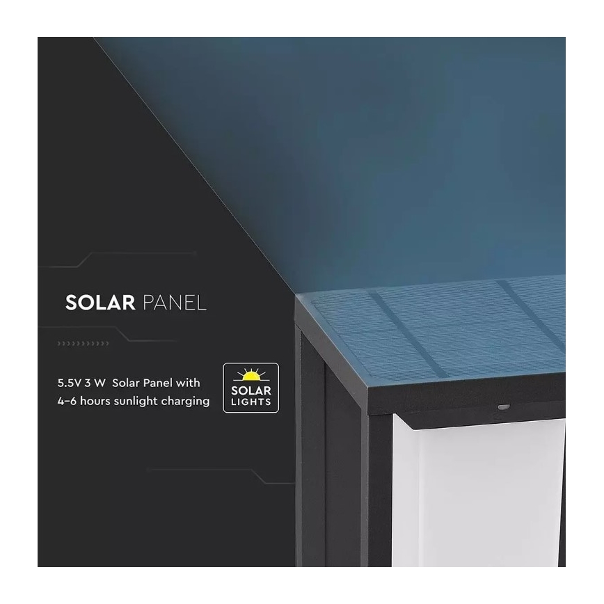 LED Ηλιακό Επιτοίχιο Φωτιστικό με Αισθητήρα SAMSUNG CHIP LED/2W/3,7V IP65 2600 mAh