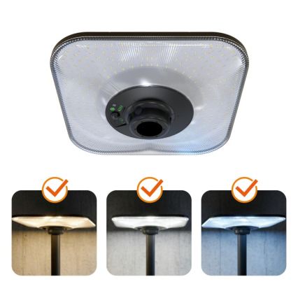 Ηλιακό LED φωτιστικό δρόμου με αισθητήρα SOLSUMI LED/25W/3,2V 3000/4000/6500K IP54 24000 mAh + τηλεχειριστήριο