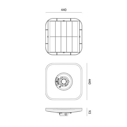 Ηλιακό LED φωτιστικό δρόμου με αισθητήρα SOLSUMI LED/25W/3,2V 3000/4000/6500K IP54 24000 mAh + τηλεχειριστήριο