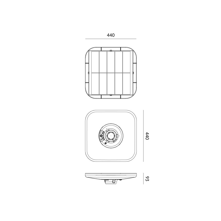 Ηλιακό LED φωτιστικό δρόμου με αισθητήρα SOLSUMI LED/25W/3,2V 3000/4000/6500K IP54 24000 mAh + τηλεχειριστήριο