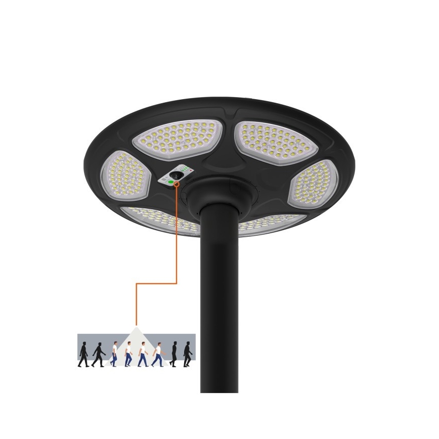 Ηλιακός LED λαμπτήρας δρόμου με αισθητήρα SOLSUMI LED/25W/3,2V IP54 25000 mAh + τηλεχειριστήριο