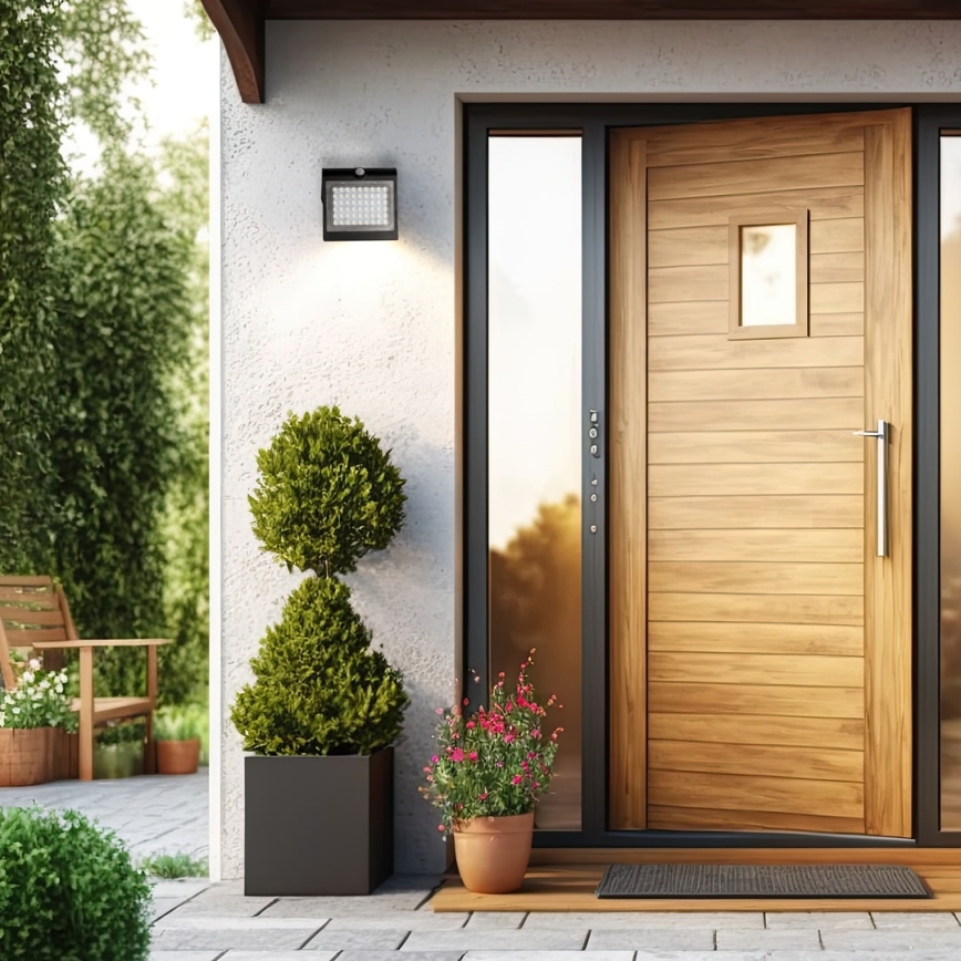 Ηλιακό φωτιστικό LED με αισθητήρα κίνησης και λυκόφωτος LED/3,2W/2000 mAh 3,7V IP65