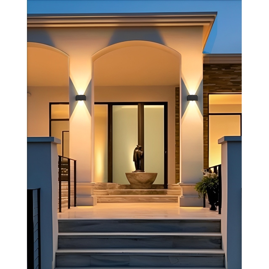 LED Ηλιακό Επιτοίχιο Φωτιστικό 4xLED/1,5W/3,7V 1500 mAh IP54 μαύρο