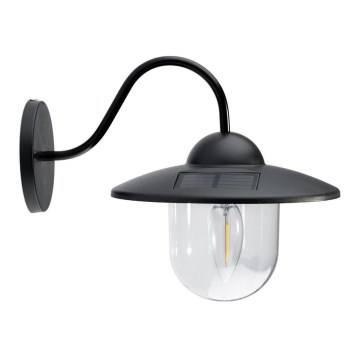 LED Ηλιακό Επιτοίχιο Φωτιστικό LED/0,5W/1,2V 600 mAh IP44 μαύρο