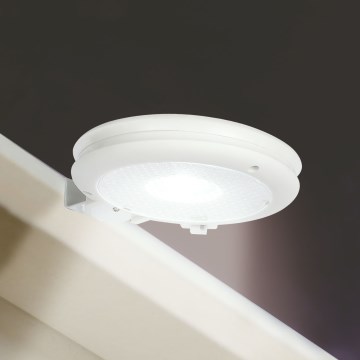 LED Ηλιακό επιτοίχιο φωτιστικό LED/1,2V 1000 mAh IP44 λευκό