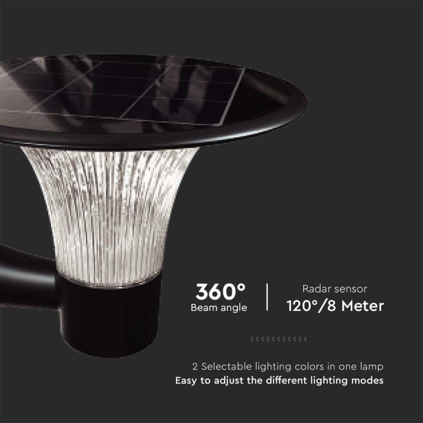 LED Ηλιακό Επιτοίχιο Φωτιστικό με Αισθητήρα LED/15W/3,2V 4000K/6000K IP65 6000 mAh