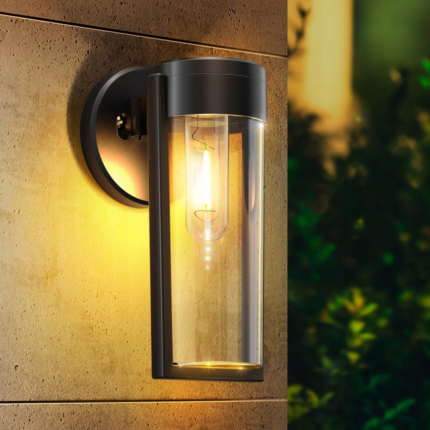 LED ηλιακό επιτοίχιο φωτιστικό LED/1W/3,7V 500 mAh IP65 μαύρο