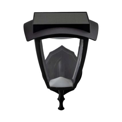 LED Ηλιακό επιτοίχιο φωτιστικό LED/2W/3,7V 3000/6000K IP65 2200 mAh μαύρο