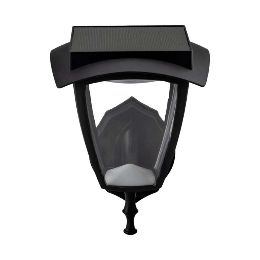 LED Ηλιακό επιτοίχιο φωτιστικό LED/2W/3,7V 3000/6000K IP65 2200 mAh μαύρο