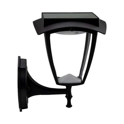 LED Ηλιακό επιτοίχιο φωτιστικό LED/2W/3,7V 3000/6000K IP65 2200 mAh μαύρο