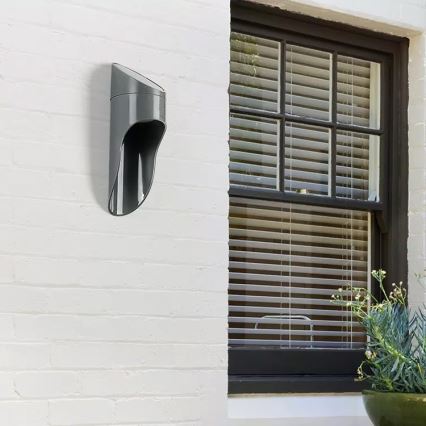 LED Ηλιακό Επιτοίχιο Φωτιστικό PALESA LED/1W/3,7V IP65 1800 mAh γκρι