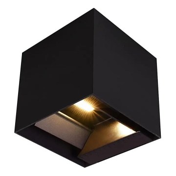 LED ηλιακό επιτοίχιο φωτιστικό με αισθητήρα LED/9W/3,7V 3000/4000/5000K IP65 2600 mAh μαύρο