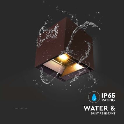 LED Ηλιακό Επιτοίχιο Φωτιστικό με Αισθητήρα LED/9W/3,7V 3000/4000/5000K 2600 mAh IP65 καφέ
