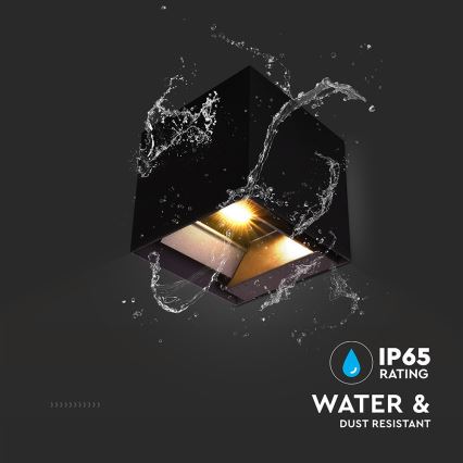 LED Ηλιακό Επιτοίχιο Φωτιστικό με Αισθητήρα LED/9W/3,7V 3000/4000/5000K 2600 mAh IP65 μαύρο