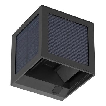 LED Ηλιακό επιτοίχιο φωτιστικό με αισθητήρα LED/9W/3,7V 3000/4000/6000K IP65 2600 mAh μαύρο
