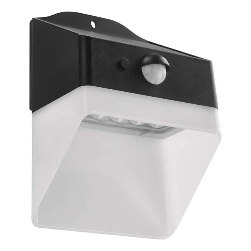 LED Ηλιακό Επιτοίχιο Φωτιστικό με Αισθητήρα LUMI LED/3,7W IP65 μαύρο