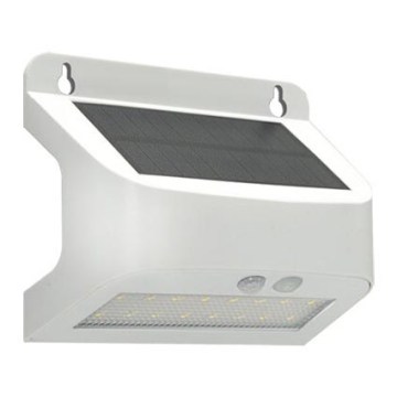 LED ηλιακό επιτοίχιο φωτιστικό με αισθητήρα SOLTO LED/6W/3,7V 4000K IP54 2400 mAh λευκό