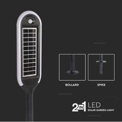 Ηλιακός λαμπτήρας LED με αισθητήρα BOLLARD LED/5W/5,5V 70 εκ. 4000K IP65 2000 mAh