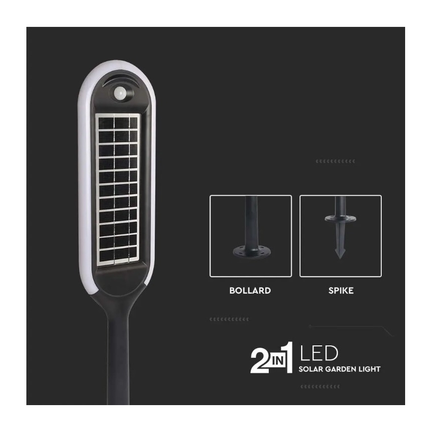 Ηλιακός λαμπτήρας LED με αισθητήρα BOLLARD LED/5W/5,5V 70 εκ. 4000K IP65 2000 mAh