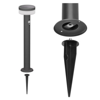 Ηλιακός λαμπτήρας LED με αισθητήρα LED/2W/3,7V 1200 mAh IP44 80 εκ.