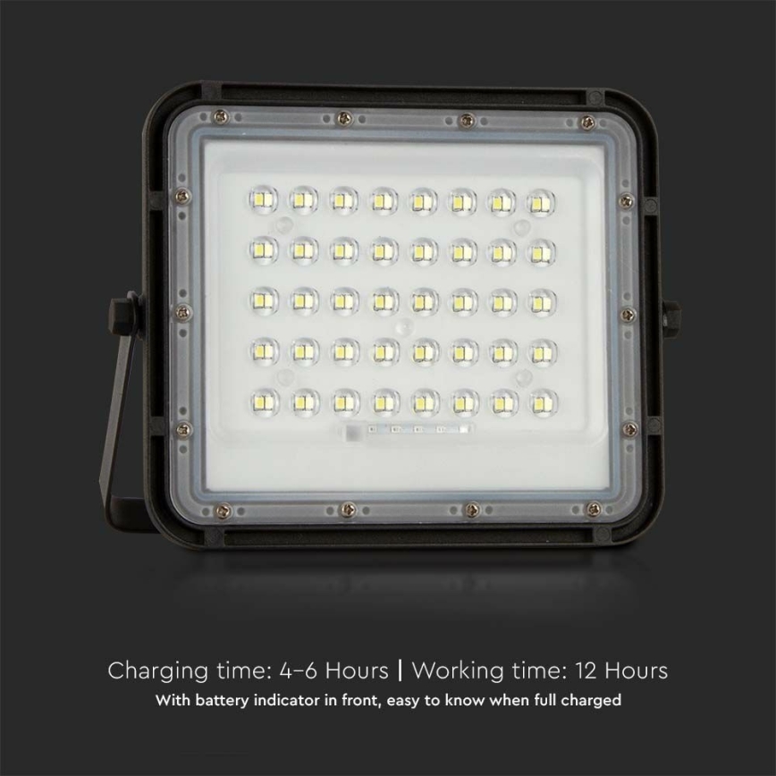 LED Εξωτερικού χώρου dimming ηλιακό προβολέας LED/10W/3,2V IP65 6400K 6000 mAh μαύρο + τηλεχειριστήριο
