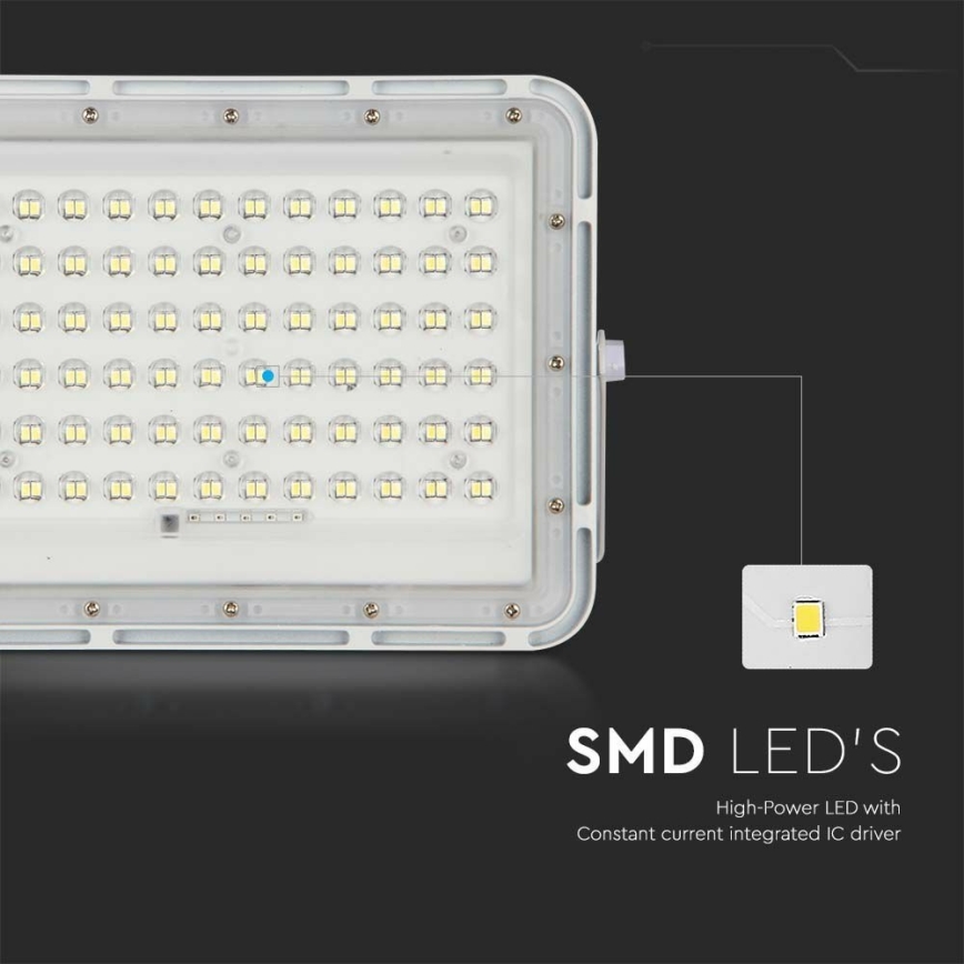 LED Εξωτερικού χώρου dimming ηλιακός προβολέας LED/15W/3,2V IP65 4000K 12000 mAh λευκό + τηλεχειριστήριο