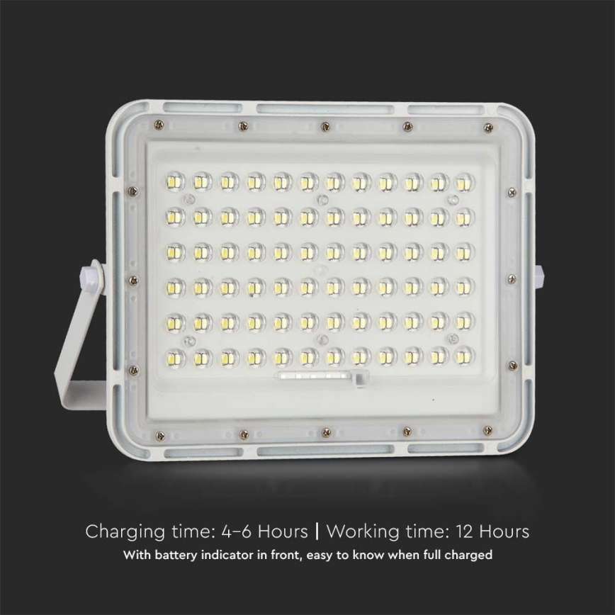 LED Εξωτερικού χώρου dimming ηλιακός προβολέας LED/15W/3,2V IP65 4000K 12000 mAh λευκό + τηλεχειριστήριο