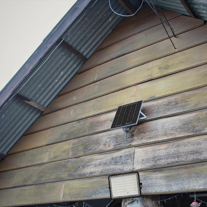 LED Εξωτερικού χώρου dimming ηλιακό προβολέας LED/15W/3,2V IP65 6400K 12000 mAh μαύρο + τηλεχειριστήριο