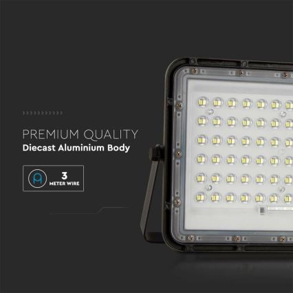 LED Εξωτερικού χώρου dimming ηλιακό προβολέας LED/15W/3,2V IP65 6400K 12000 mAh μαύρο + τηλεχειριστήριο