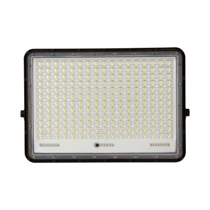 LED Ηλιακός προβολέας εξωτερικού χώρου LED/30W/3,2V 4000K μαύρο IP65 + τηλεχειριστήριο