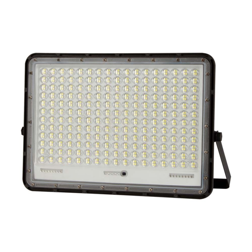 LED Ηλιακός προβολέας εξωτερικού χώρου LED/30W/3,2V 4000K μαύρο IP65 + τηλεχειριστήριο