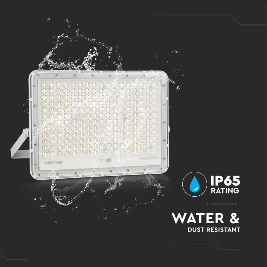LED Ηλιακός προβολέας εξωτερικού χώρου LED/30W/3,2V 6400K λευκό IP65 20000 mAh + τηλεχειριστήριο