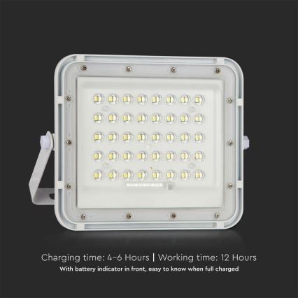 LED Εξωτερικού χώρου dimming ηλιακό προβολέας LED/6W/3,2V IP65 4000K 5000 mAh λευκό + τηλεχειριστήριο