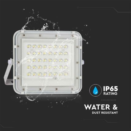 LED Εξωτερικού χώρου dimming ηλιακός προβολέας LED/6W/3,2V IP65 6400K 5000 mAh λευκό + τηλεχειριστήριο
