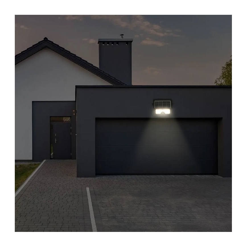 LED ηλιακός προβολέας με αισθητήρα LED/5W/3,7V IP65 4000K 3000 mAh