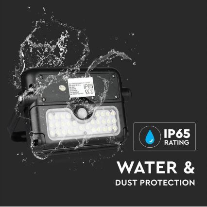 LED ηλιακός προβολέας με αισθητήρα LED/5W/3,7V IP65 4000K 3000 mAh