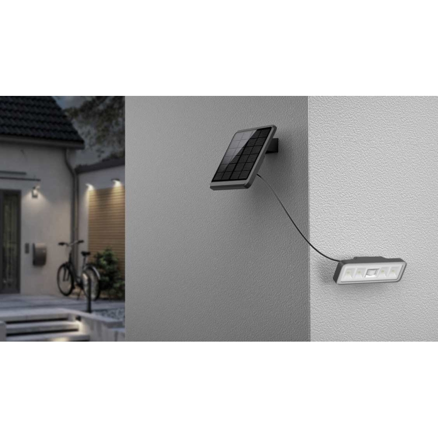 LED Ηλιακός προβολέας με αισθητήρα LED/8W/3,7V 2000 mAh IP54 μαύρο