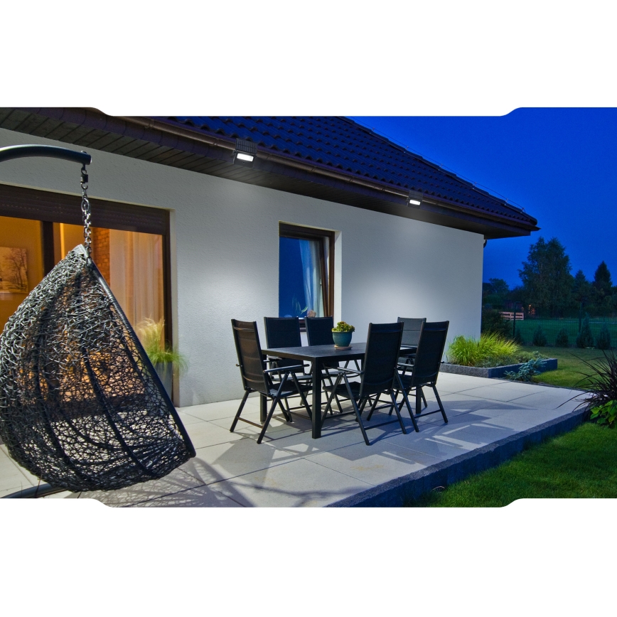 LED ηλιακός προβολέας με αισθητήρα κίνησης και λυκόφωτος NOCTIS LED/2W/1800 mAh 3,7V 6000K IP65