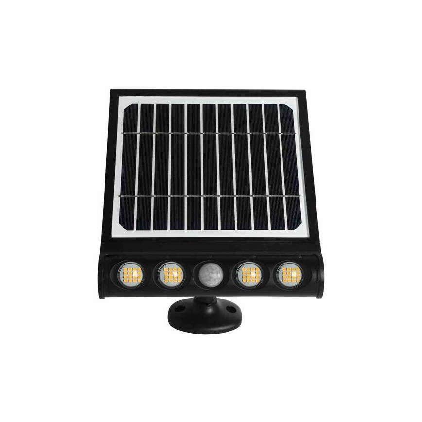 LED ηλιακός επιτοίχιος φωτισμός με αισθητήρα κίνησης και λυκόφωτος LED/8W/3,7V 4000 mAh 4000K IP65