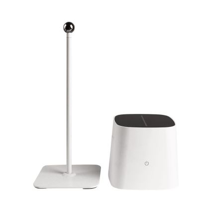 LED Ηλιακό ρυθμιζόμενο μαγνητικό επιτραπέζιο φωτιστικό με αφής, επαναφορτιζόμενο LED/5W/5V 3000-6000K 3600 mAh IP65 λευκό