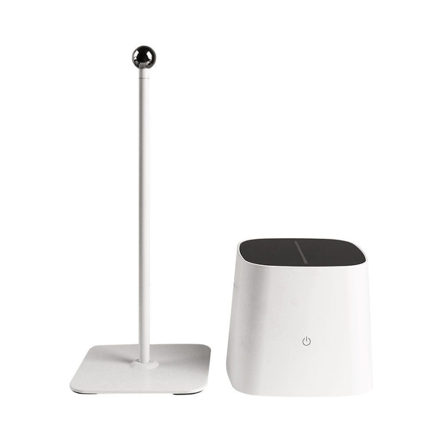 LED Ηλιακό ρυθμιζόμενο μαγνητικό επιτραπέζιο φωτιστικό με αφής, επαναφορτιζόμενο LED/5W/5V 3000-6000K 3600 mAh IP65 λευκό