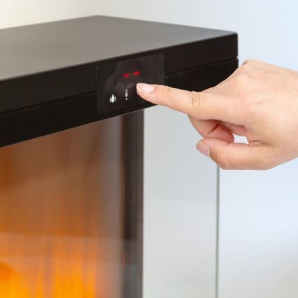 LED ηλεκτρικό τζάκι με θέρμανση LED/2000W/230V + τηλεχειριστήριο