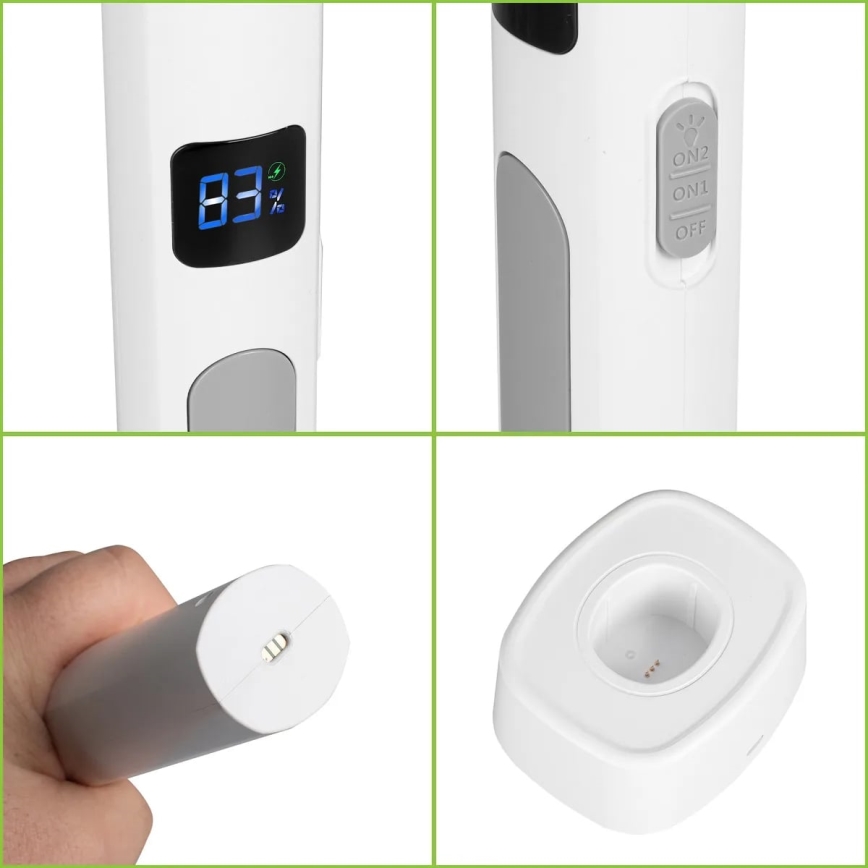 LED Ηλεκτρική παγίδα εντόμων 2 σε 1 με οθόνη LCD 1200 mAh/5V λευκό