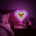 LED neon επιτραπέζιο διακοσμητικό LED/2W/3xAA USB καρδιά