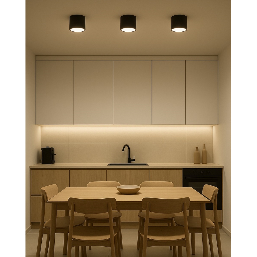 LED σποτ 10W/230V 3000/4000/6400K Ø 12 cm μαύρο