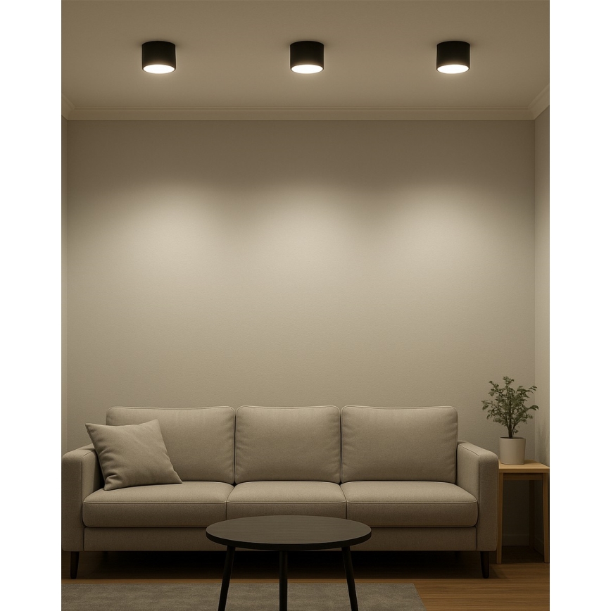 LED σποτ 10W/230V 3000/4000/6400K Ø 12 cm μαύρο