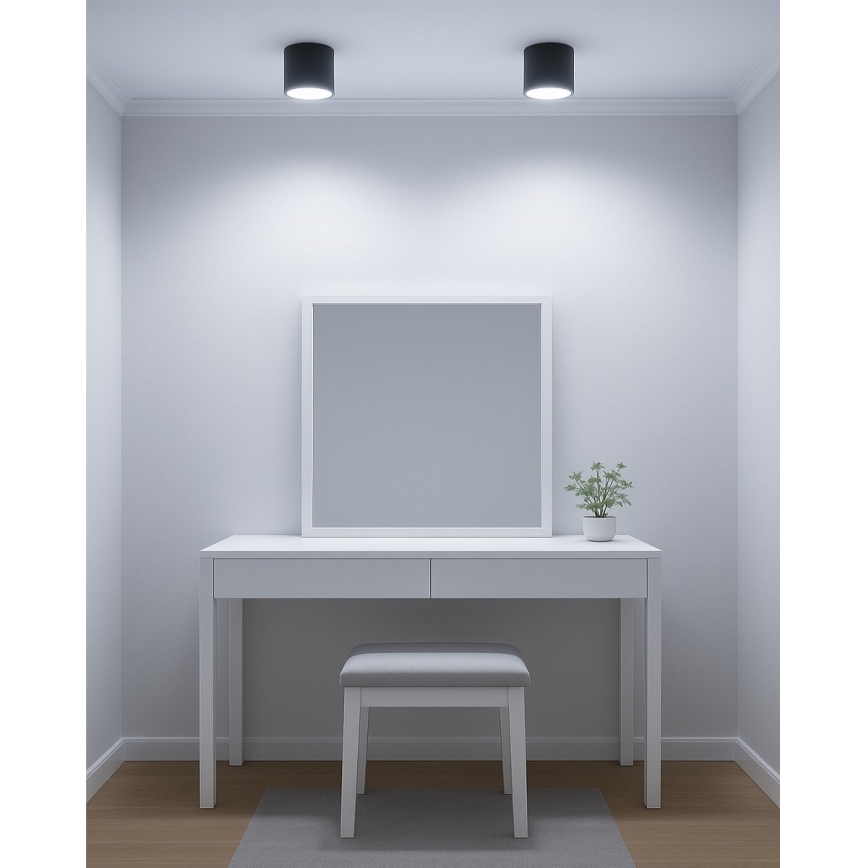 LED σποτ 10W/230V 3000/4000/6400K Ø 12 cm μαύρο