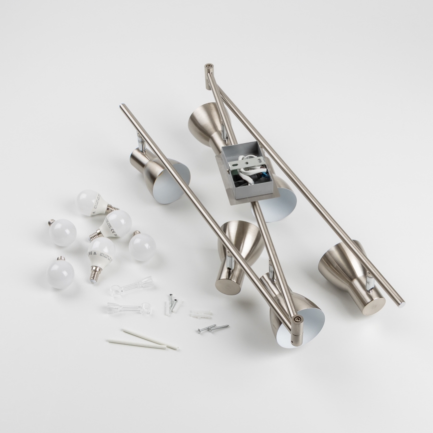 LED σποτ φωτιστικό 6xE14/5W/230V ματ χρώμιο