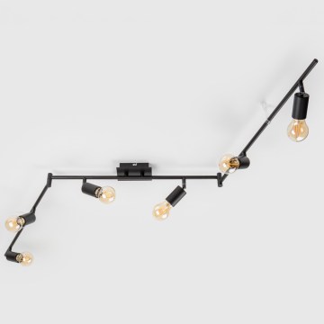LED σποτ φωτιστικό 6xE27/6,5W/230V μαύρο